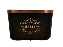 Load image into Gallery viewer, Bread Bin | Black Rose-Gold Copper | Bread Box | Klauss
