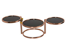 Load image into Gallery viewer, Aspect Swivel Tiered Copper Coffee Table 
