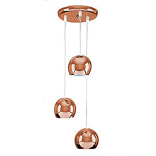 Load image into Gallery viewer, Copper Finish | Retro Eyeball 3 Way Droplet Ceiling Pendant | Light Fitting 
