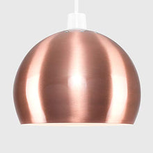 Load image into Gallery viewer, Round Brushed Copper Effect Ceiling Lamp Shade 
