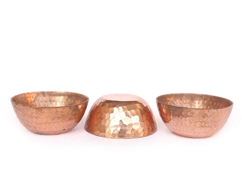 Handmade Pure Copper Candle Bowl | Set Of 3 | De Kulture Works™