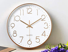 Load image into Gallery viewer, Non Ticking Wall Clock | Copper/ Rose-Gold
