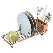 Load image into Gallery viewer, Copper &amp; Bamboo Dish Drainer 
