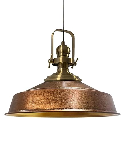 Vintage Retro Copper Ceiling Lamp | Metal Pendant | 41cm