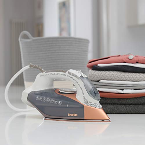 Breville DiamondXpress Steam Iron VIN401 3100 W White Copper Rose Gold Grey