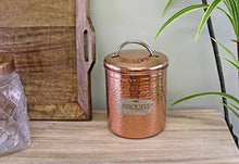 Load image into Gallery viewer, Hammered Copper Metal Kitchen Food Storage Tin Canister Pot (Biscuit Tin)
