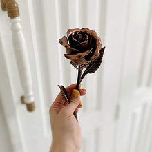 Load image into Gallery viewer, Copper Rose | Handmade Metal Flower With Stand 
