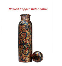 Load image into Gallery viewer, 100% Copper Water Bottle | Patterned Design 
