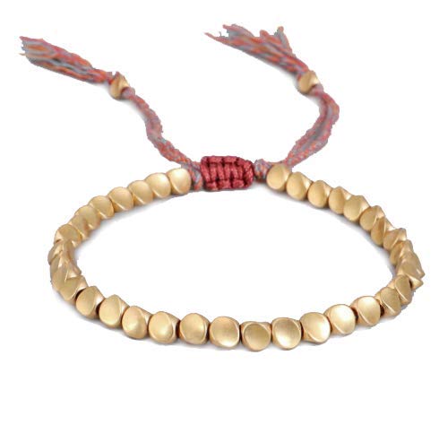 Tibetan Copper Beads Bracelet | Adjustable Lucky Rope Bracelet | For Women and Men