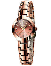 Load image into Gallery viewer, Women&#39;s Copper Rose-Gold Slim Wrist Watch | Ladies, Girls | Analogue Watch
