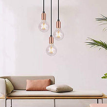 Load image into Gallery viewer, Retro 3 Ceiling Light Fitting | Copper, Rose-Gold Effect
