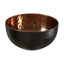 Load image into Gallery viewer, Black &amp; Copper Hammered Bowl | Decorative Homeware
