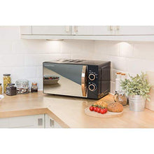Load image into Gallery viewer, Copper &amp; Black Microwave | Russell Hobbs | 17L
