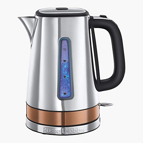 Russell Hobbs | Luna Stainless Steel With Copper Accents Kettle | 1.7 L | Fast Boil | 24280