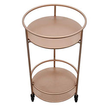 Load image into Gallery viewer, Copper Round Drinks Trolley | On Wheels 
