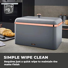 Load image into Gallery viewer, Rose-Gold/Copper &amp; Grey Bread Bin 
