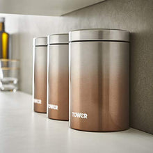 Load image into Gallery viewer, Ombre Effect Copper &amp; Silver Storage Jars | Cannisters
