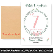 Load image into Gallery viewer, 7th Wedding Anniversary Card | Greetings Card | Copper 
