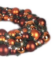 Load image into Gallery viewer, X-Mas Wreath Copper &amp; Bronze Baubles | 50cm
