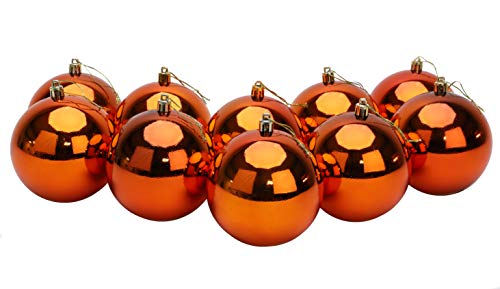 10 Extra Large Copper Christmas Baubles | Christmas Tree Decorations