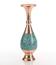 Load image into Gallery viewer, Turquoise &amp; Copper Vase | 25cm 
