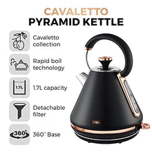 Load image into Gallery viewer, Cavaletto Pyramid Kettle | Black &amp; Copper Coloured 
