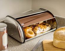 Load image into Gallery viewer, Copper &amp; Stainless Steel Bread Bin For Kitchen
