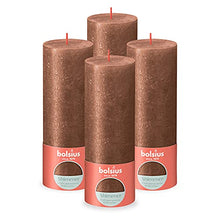 Load image into Gallery viewer, Copper | Rustic Pillar Candle | 19cm | Pack 4 | Non Drip | Non Scented Candles | Bolsius  
