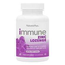 Load image into Gallery viewer, NaturesPlus Immune Zinc Lozenges | Tri-Form Zinc Supplement | Balanced With Copper For Immune Support | Vegan | 60 Lozenges
