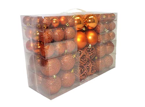 Copper Christmas Baubles | Copper Christmas Tree Decorations | 100 Pieces