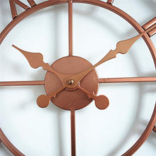 Load image into Gallery viewer, Copper Metal Wall Clock With Roman Numerals 
