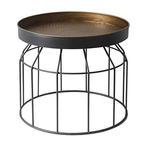 Antique Copper Round Side Table | Coffee Table 