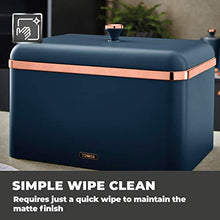 Load image into Gallery viewer, Modern Bread Bin | Copper &amp; Midnight Blue | Large Capacity
