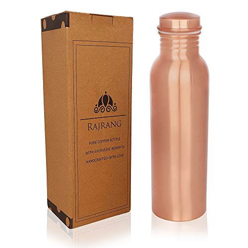 Pure Copper Water Bottle | 34oz | Leak Proof | Sports, Fitness | Rajrang