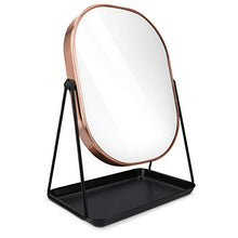 Load image into Gallery viewer, Copper Free Standing Makeup Mirror 
