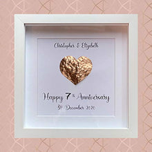 Load image into Gallery viewer, 7th Wedding Anniversary Gift | Copper | Personalised Picture Frame Decoration
