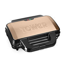 Load image into Gallery viewer, Tower | Copper, Rose Gold &amp; Black | Deep Fill Sandwich Maker | Non Stick
