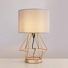 Load image into Gallery viewer, Grey &amp; Copper Table Lamp | Metal
