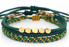 Load image into Gallery viewer, 3Pcs | Adjustable Copper Beads | Tibetan Woven Bracelet | Unisex 
