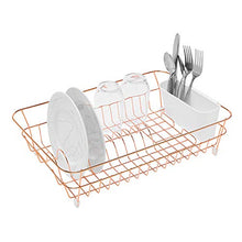 Load image into Gallery viewer, Simplywire | Copper Dish Drainer With Cutlery Basket | Anti Rust
