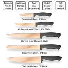 Load image into Gallery viewer, 5 Pieces Copper Knife Set
