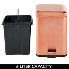 Load image into Gallery viewer, 6 Litre Capacity Copper Waste Bin | Rose-Gold 
