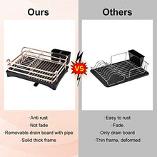Load image into Gallery viewer, Modern Copper &amp; Black Dish Rack 
