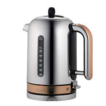 Load image into Gallery viewer, Dualit Classic Kettle | Copper Trim &amp; Polished Stainless Steel | Quiet Boil | 1.7 Litre Capacity, 3 KW 
