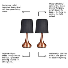 Load image into Gallery viewer, Pair Of Copper Bedside Table Lamps 

