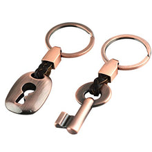 Load image into Gallery viewer, Copper Couples Keyring | Key Lock Design | Key Chain 

