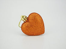 Load image into Gallery viewer, Copper Glittery Heart Bauble Decoration
