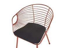 Load image into Gallery viewer, Wired Back Copper Dining Chair | With Faux Leather Seat Pad
