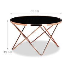 Load image into Gallery viewer, Round Copper &amp; Black Coffee Table 
