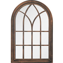 Load image into Gallery viewer, Indoor/Outdoor Arched Window Wall Mirror | Brushed Copper | W50cm x H76cm | Creekwood
